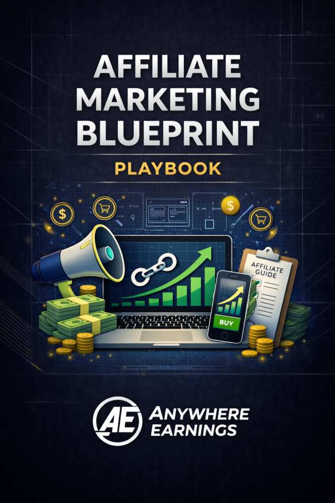 Affiliate Marketing Blueprint Playbook cover – step-by-step guide to building online income through affiliate marketing