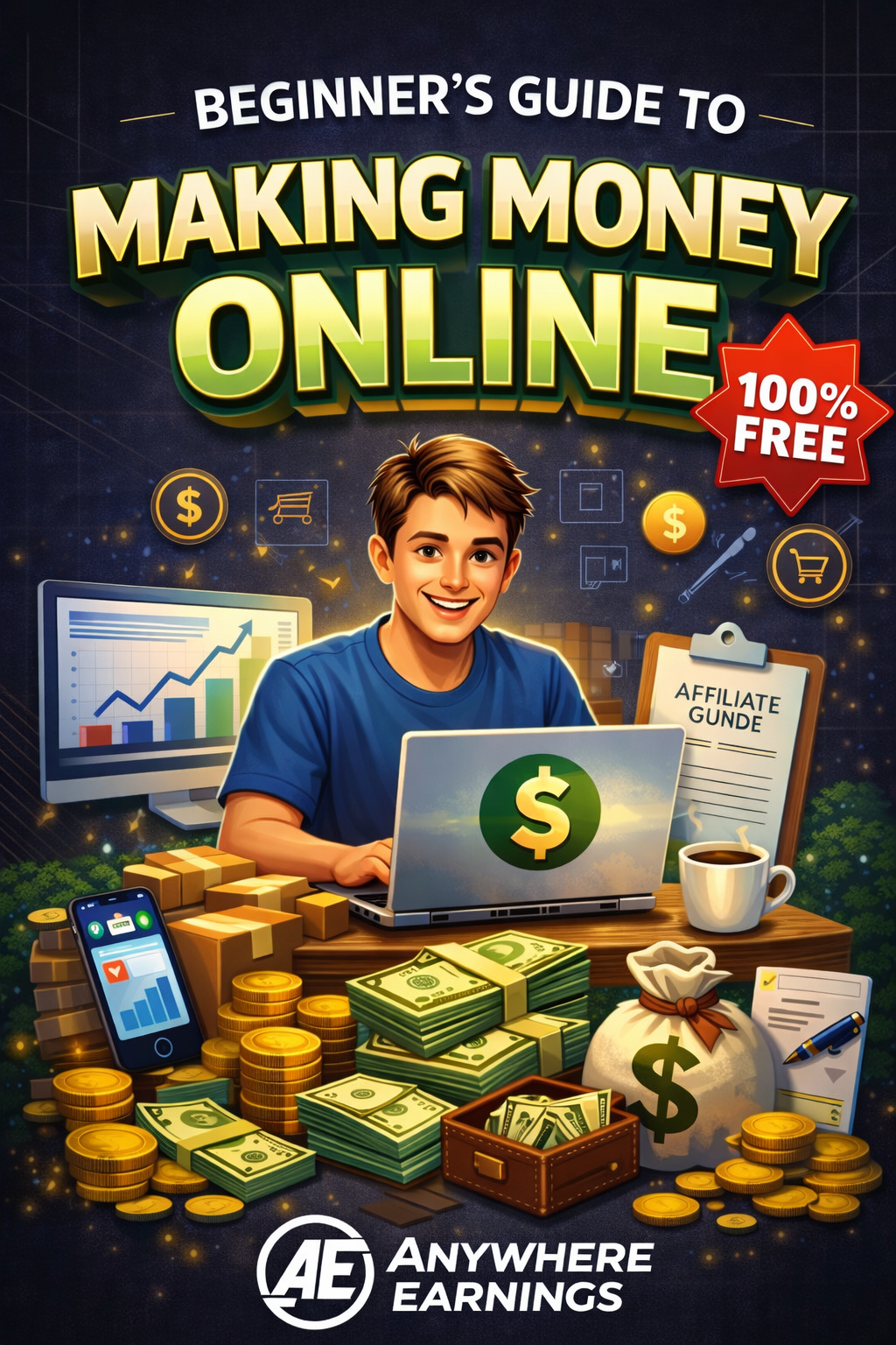 Download page or button for the Beginner’s Guide to Making Money Online free guide