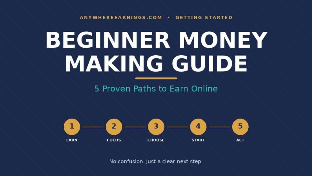 Beginner money making guide - clear framework to start earning online