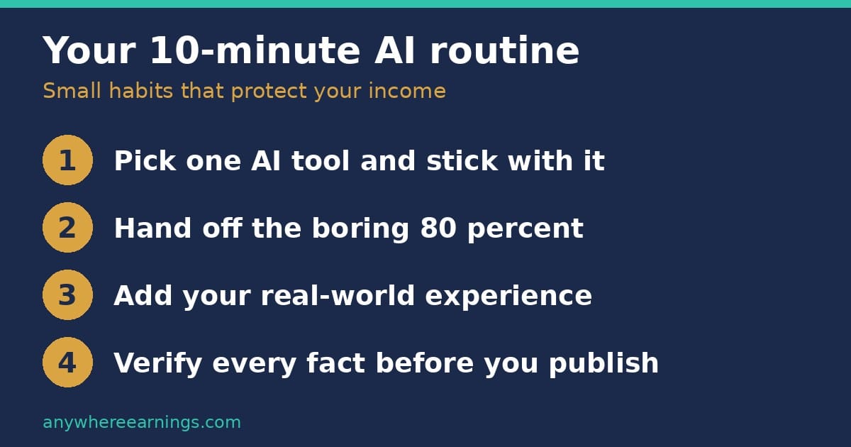 Four-step daily AI routine to protect your income
